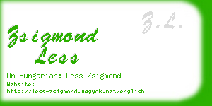 zsigmond less business card